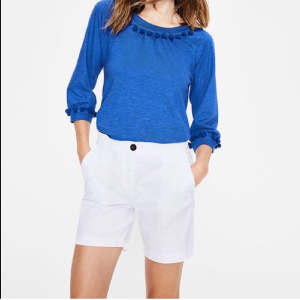 Boden 9” White Shorts